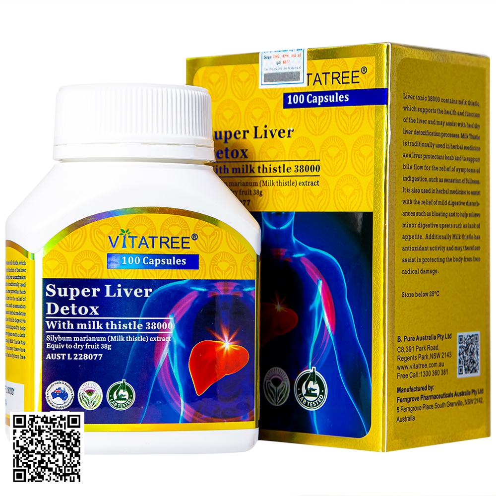 Viên Uống Thải Độc Gan Vitatree Super Liver Detox Từ Úc 100 Viên