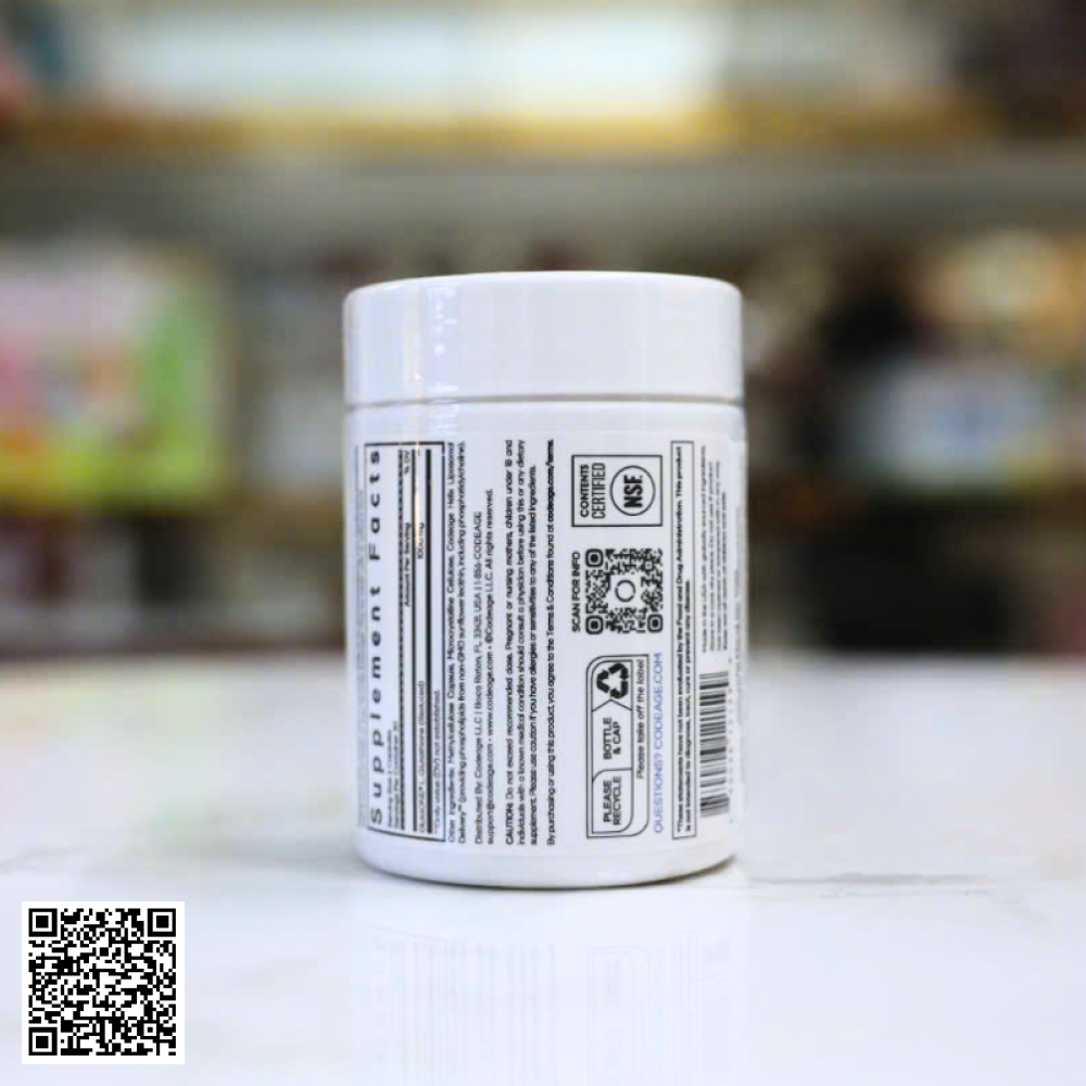 Viên Uống Trắng Da CodeAge Liposomal Glutathione 1000mg Từ Mỹ 60 Viên