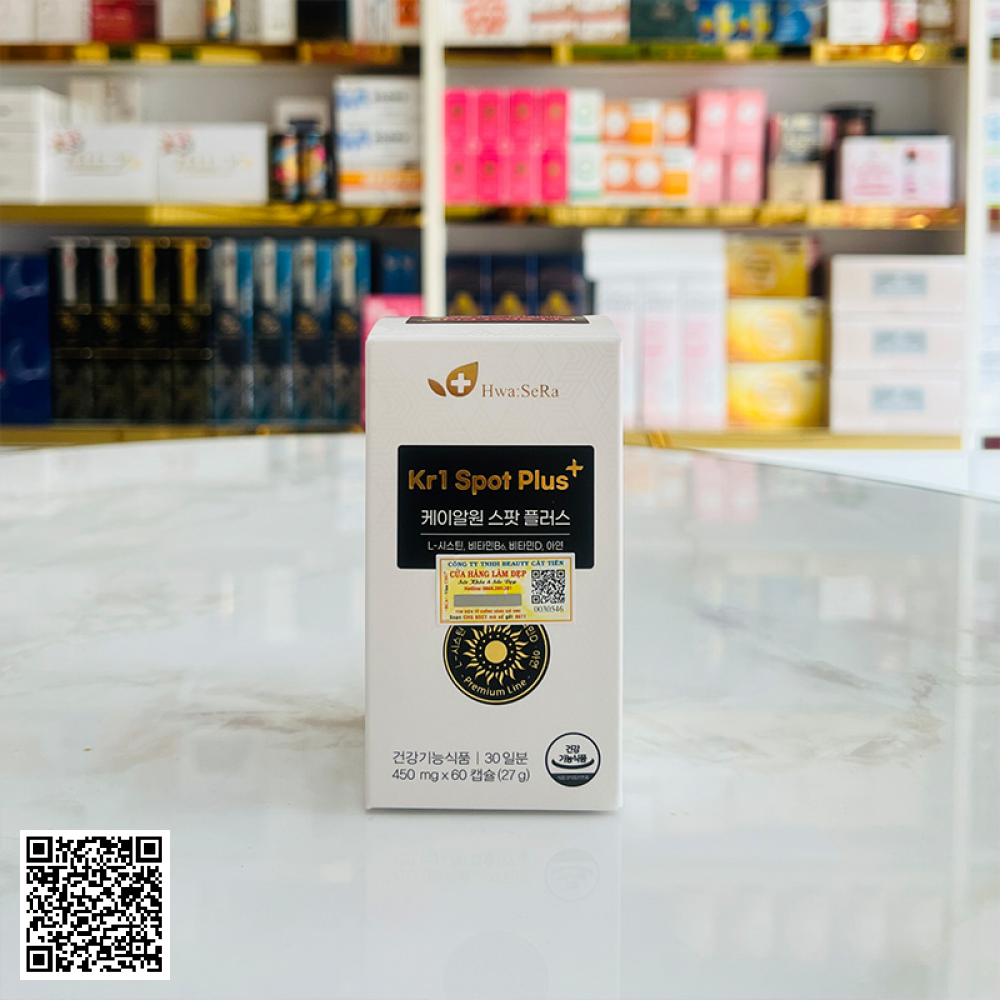 Viên Uống Trắng Da Hwa:SeRa Kr1 Spot Plus+ Của Hàn Quốc 60 Viên