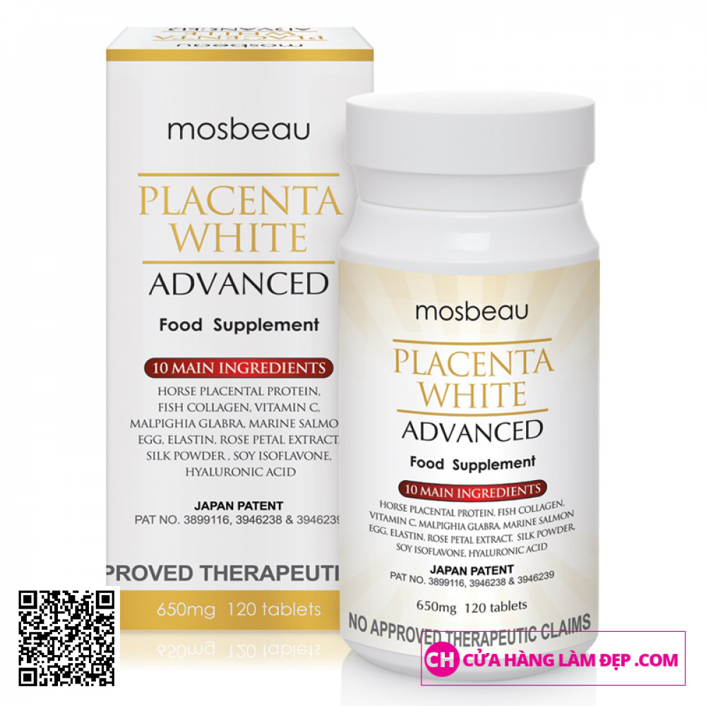 Viên Uống Trắng Da Mosbeau Placenta White Advanced