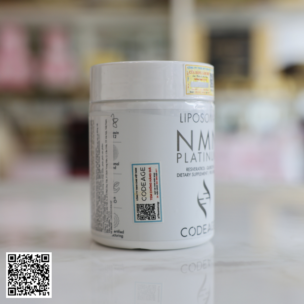Viên Uống Trẻ Hóa Da, Hỗ Trợ Ngừa Lão Hóa CodeAge Liposomal NMN Từ Mỹ 90 Viên