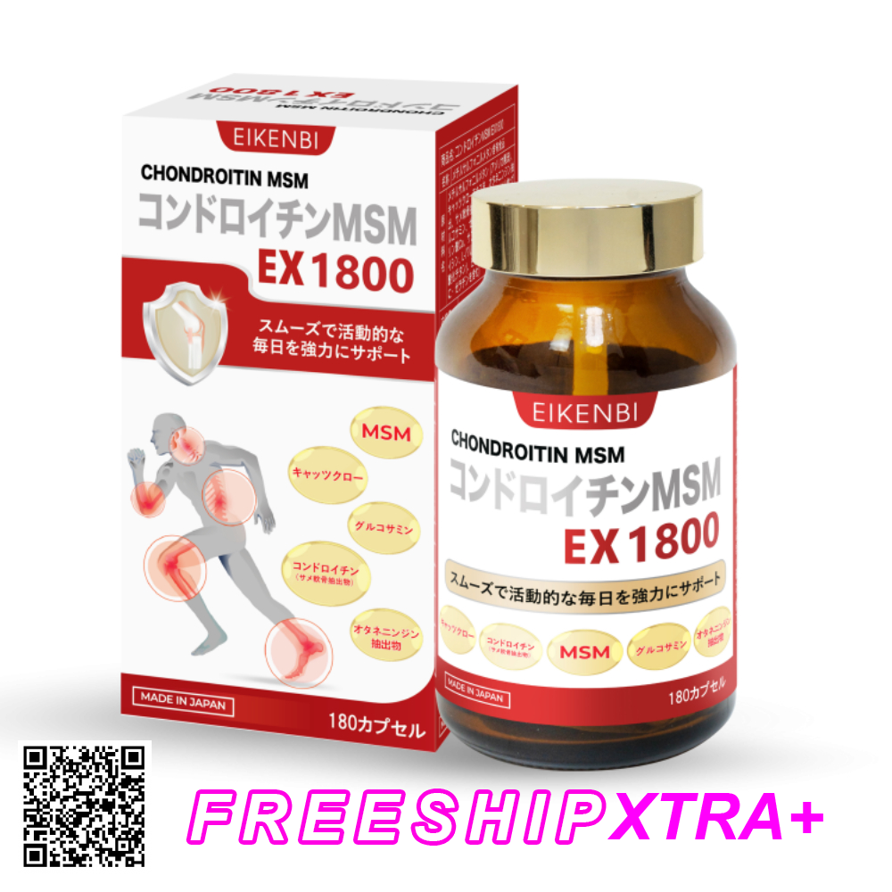 Viên Uống Xương Khớp Sụn Cá Mập Chondroitin MSM Ex1800 Eikenbi