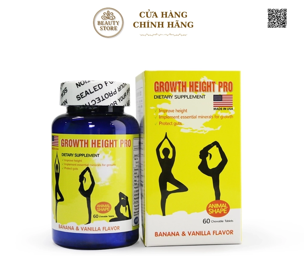 Viên uống Tăng Chiều Cao Growth Height Pro Của Mỹ (60 Viên)