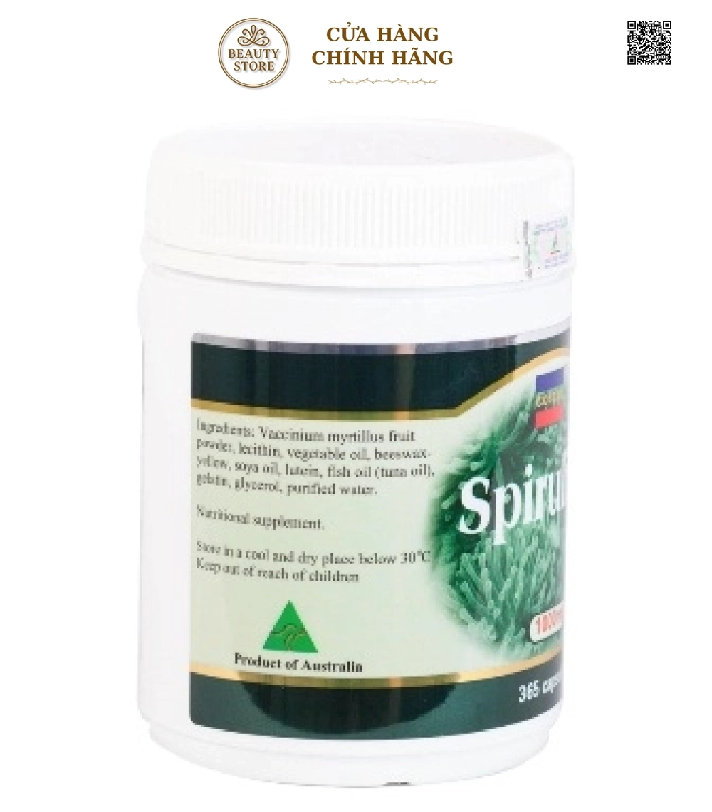 Tảo Biển Spirulina Costar Úc (1000mg X 365 Viên)