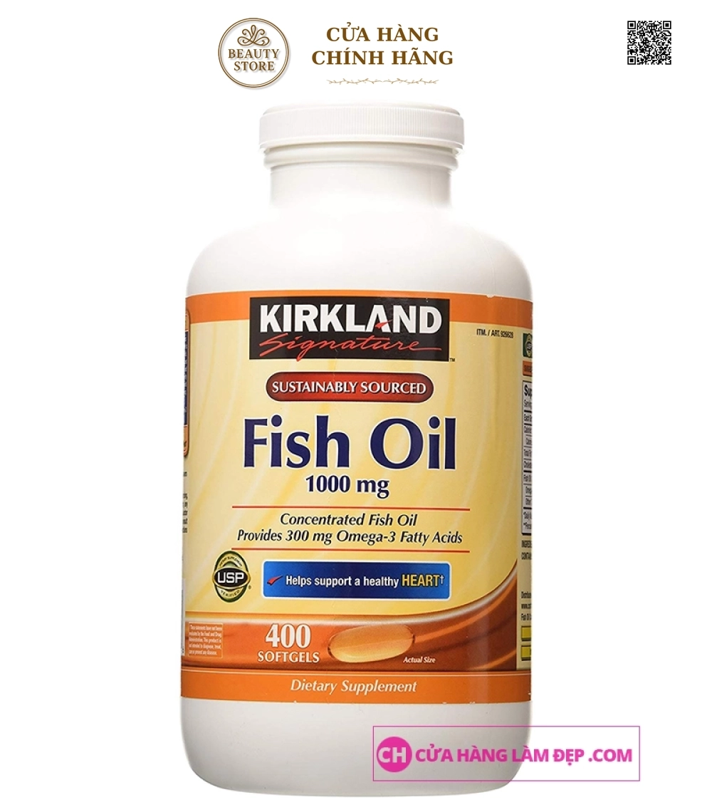 Tinh dầu cá Omega 3 Kirkland (1000mg x 400 viên)