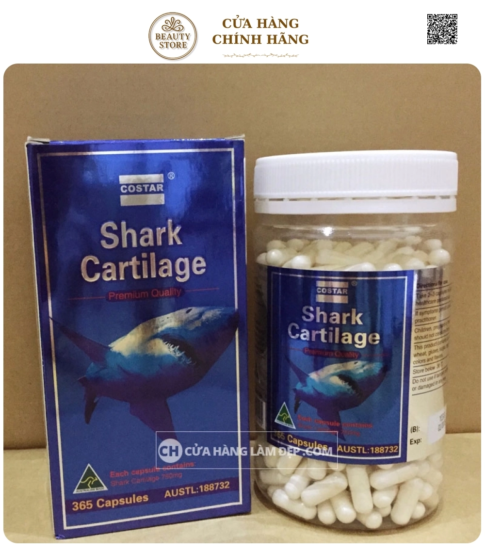 Viên uống sụn vi cá mập Costar Shark Cartilage 750mg hộp 365 viên