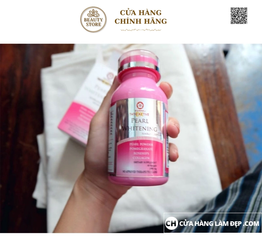 Viên uống làm trắng da Ngọc Trai Tatio Active Pearl Whitening 1800mg 60 viên
