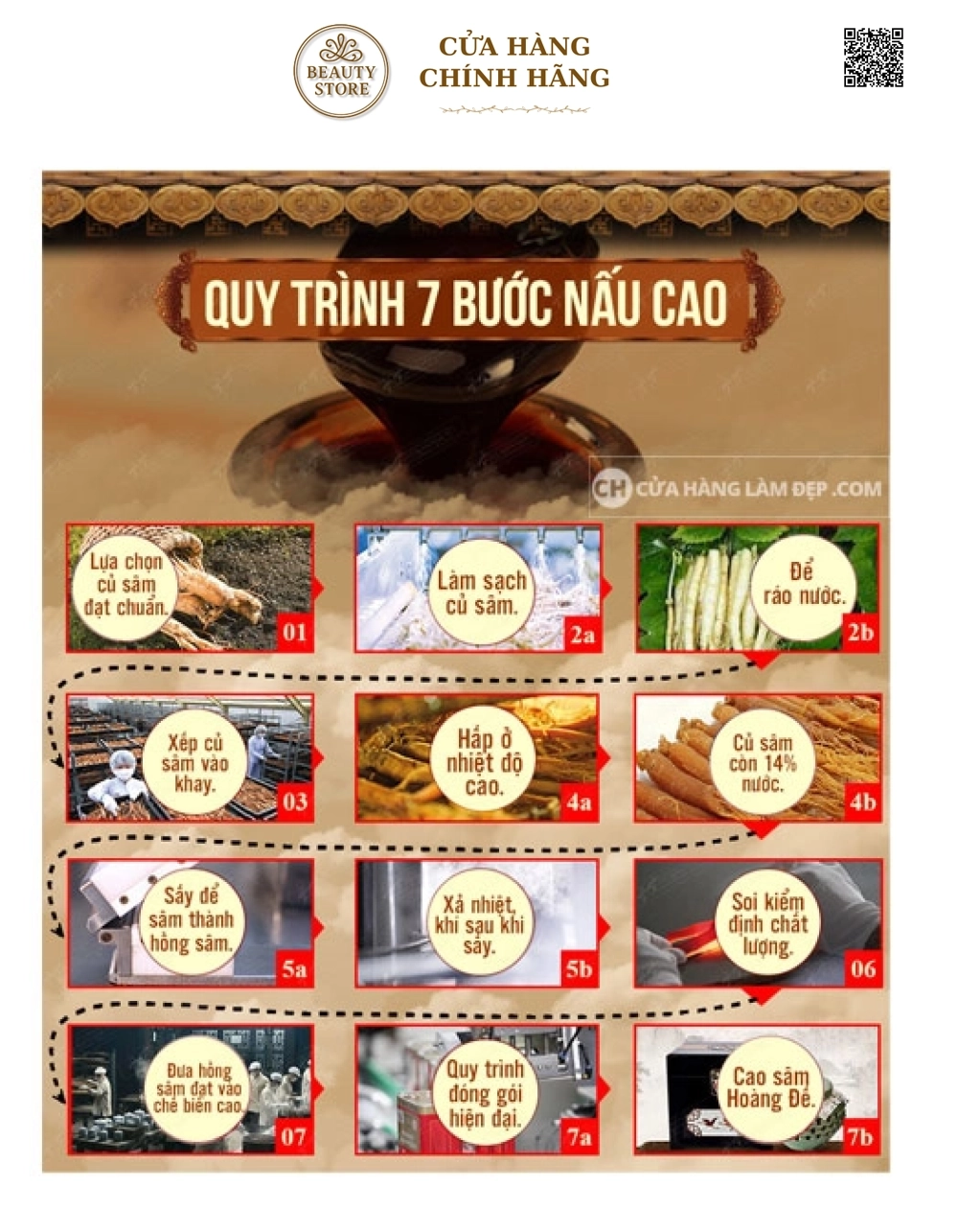 Cao Hồng Sâm Hoàng Đế Hàn Quốc (500gr)
