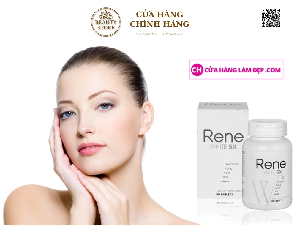 Viên Uống Trắng Da Rene White 5x - 90 viên