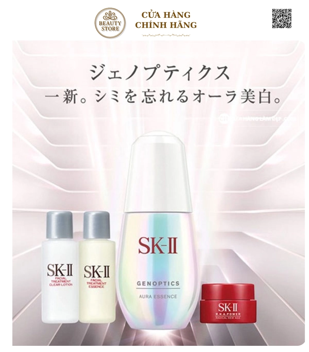 Set Serum Dưỡng Trắng Da SK-II Genoptics Aura Essence