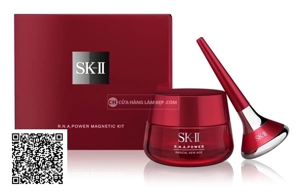 Set SK-II R.N.A Power Magnetic Booster Kit - Set Kem R.N.A 80g Và Gậy Từ Tính Siêu Thẩm Thấu