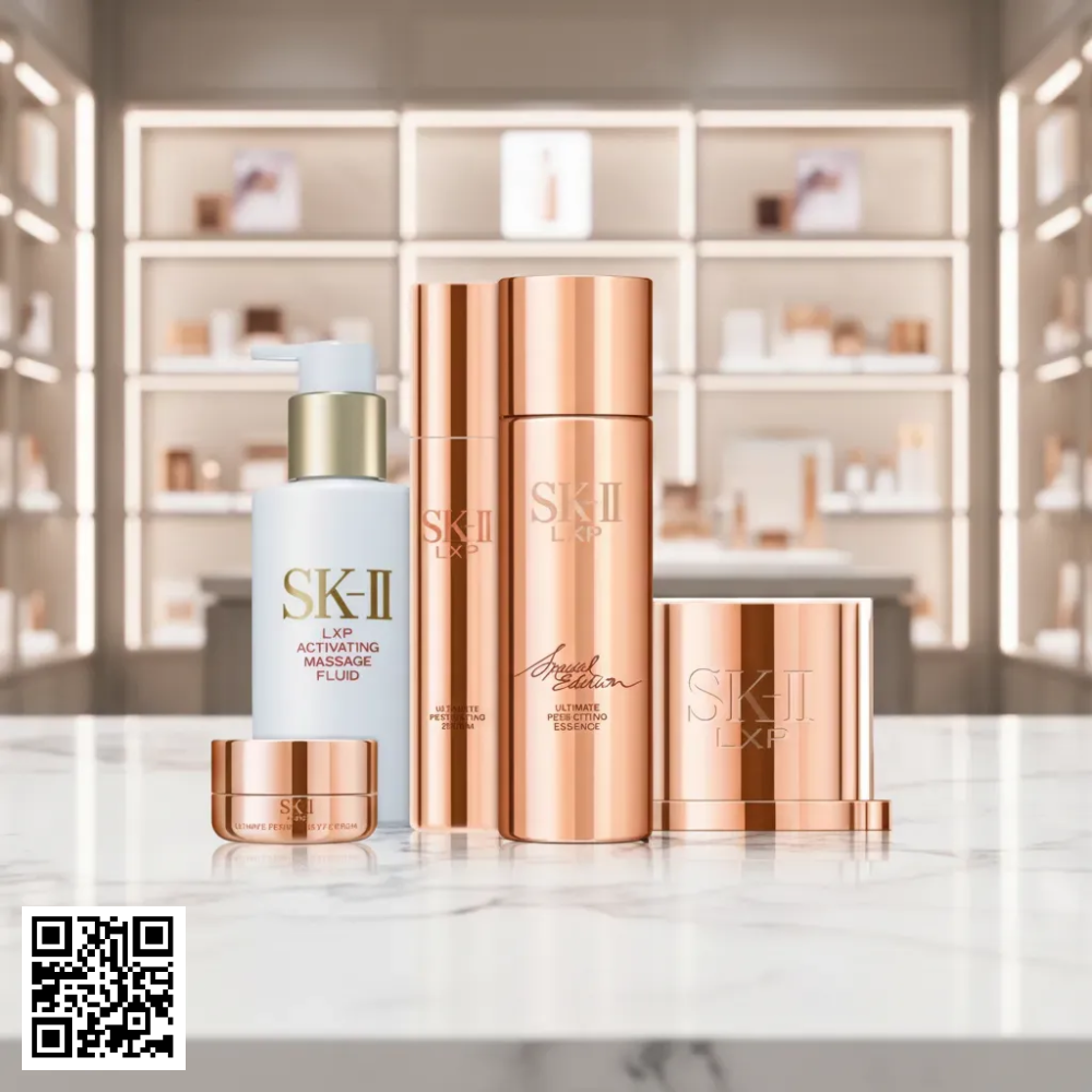 Trọn Bộ Mỹ Phẩm  Dưỡng Da Cao Cấp LXP SK-II LXP Ultimate Perfecting Trắng Da Mờ Nám Nâng Cơ Da 5 Sản Phẩm Của Nhật Bản 