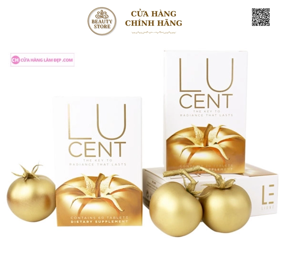 Viên Uống Trắng Da Cao Cấp Cà Chua Lione Lucent Beauty In Every Tablet 30 Viên Của Mỹ  (Mẫu mới 2019)