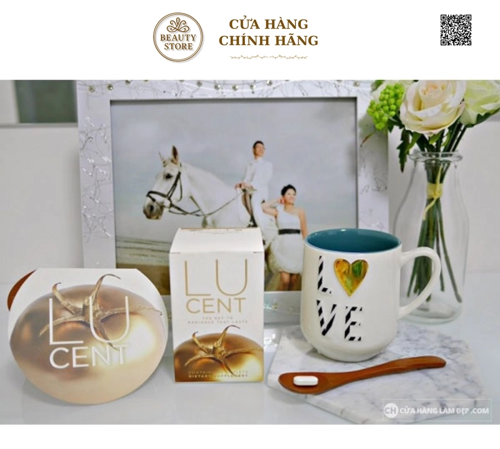 Viên Uống Trắng Da Cao Cấp Cà Chua Lione Lucent Beauty In Every Tablet 30 Viên Của Mỹ  (Mẫu mới 2019)