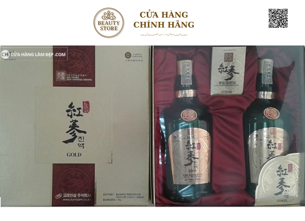 Tinh Chất Hồng Sâm 6 Năm Korinsam 2 Chai 700ml Và Sâm Lát