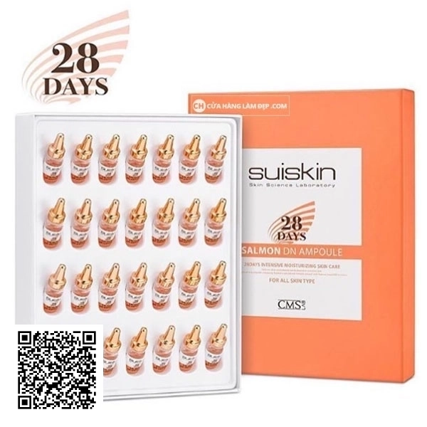 Tế Bào Salmon Chiết Xuất Cá Hồi DN Ampoule Dược Mỹ Phẩm Suiskin 28 Days