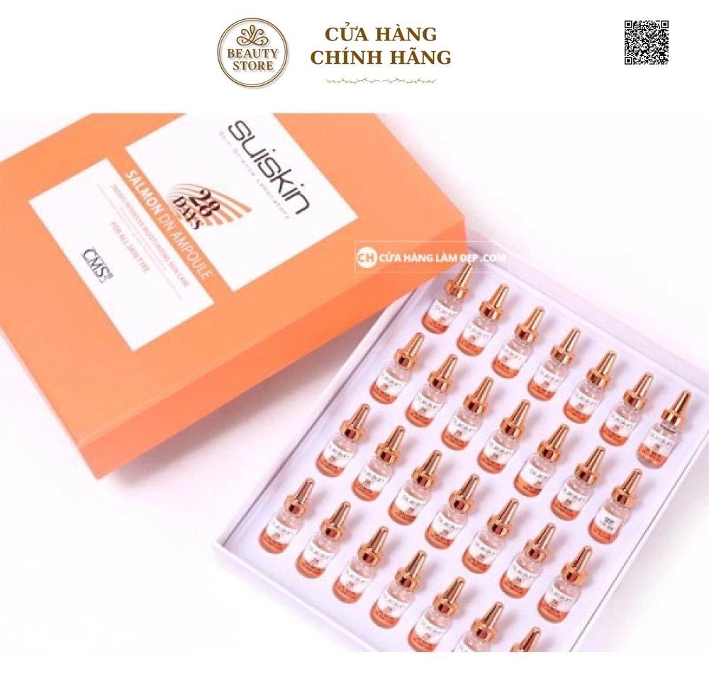 Tinh Chất Tế Bào Salmon Chiết Xuất Cá Hồi DN Ampoule Dược Mỹ Phẩm Suiskin 28 Days