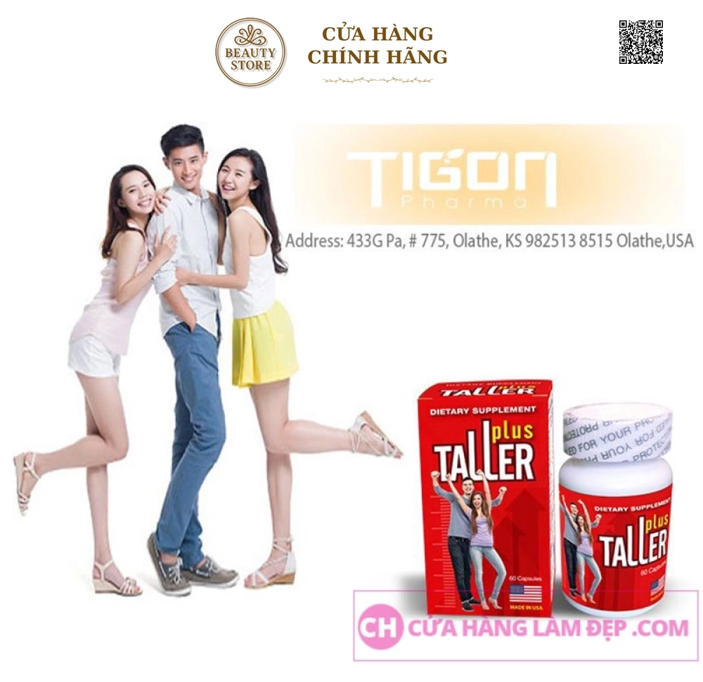 Viên Uống Tăng Chiều Cao Taller Plus 60 viên của Mỹ