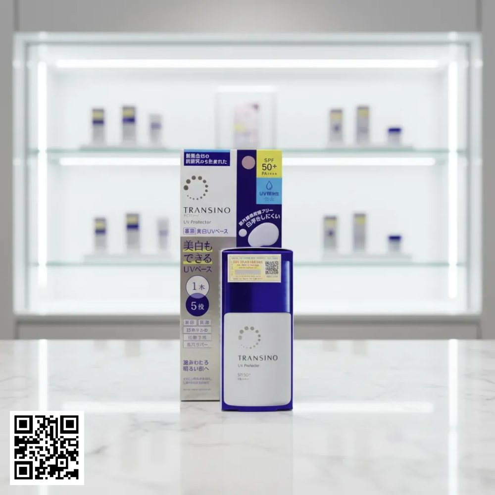 Kem Chống Nắng Hỗ Trợ Dưỡng Trắng, Dưỡng Ẩm Transino Whitening UV Protector Từ Nhật Bản 30ml