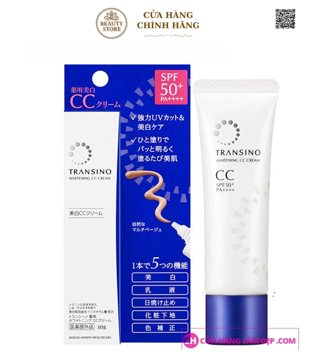 Kem Trang Điểm Dưỡng Trắng Transino Whitening CC Cream 30g