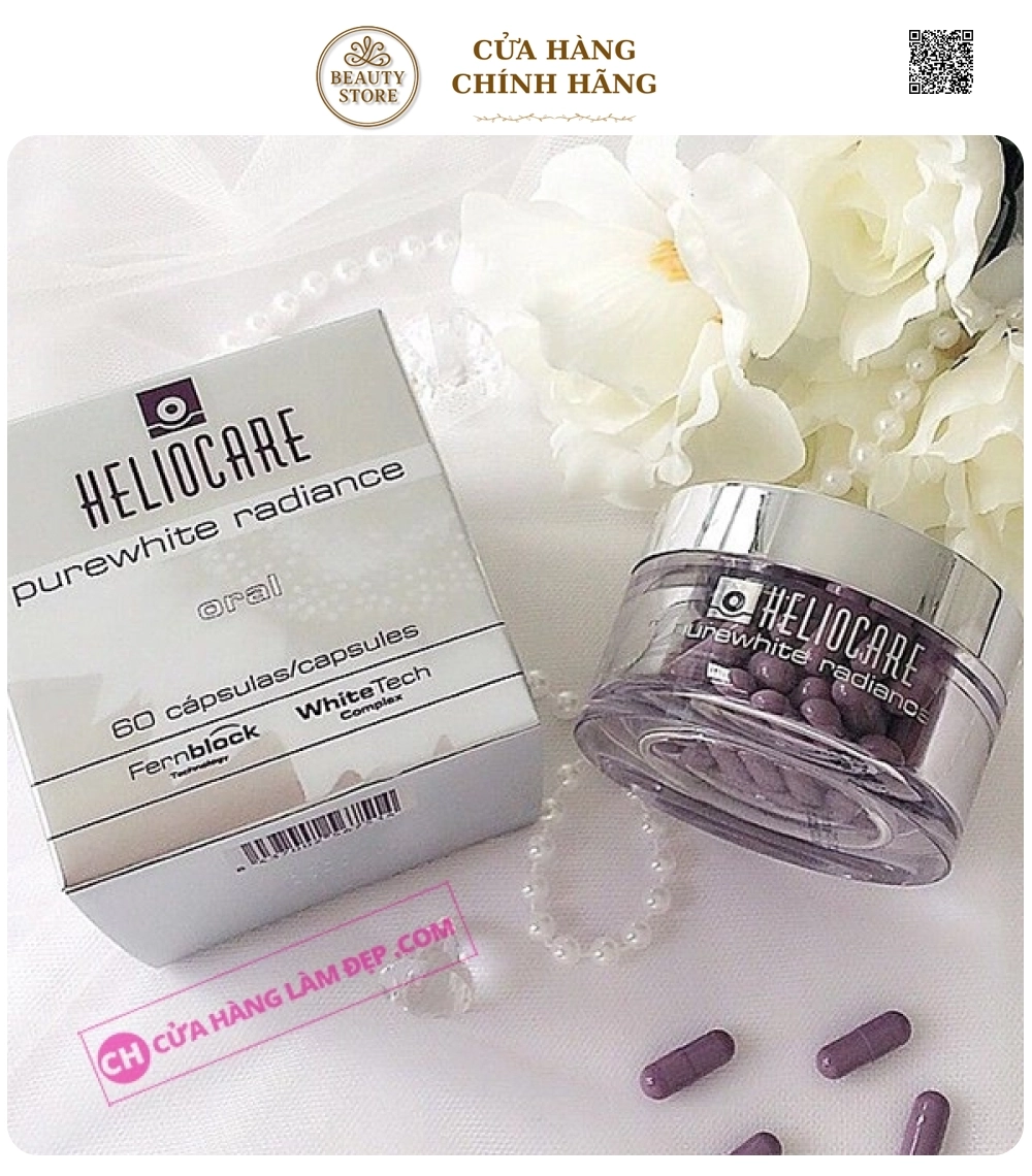 Viên Uống Trắng Da, Mờ Nám Heliocare PureWhite Radiance