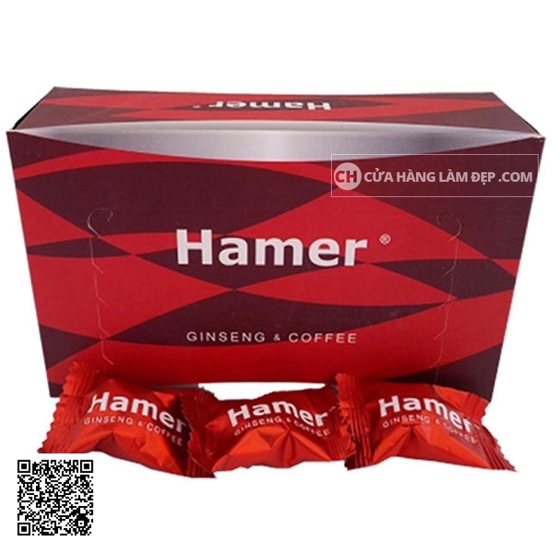 Viên Ngậm Tăng Sinh Lý Hamer Ginseng & Coffee Candy hộp 30 viên