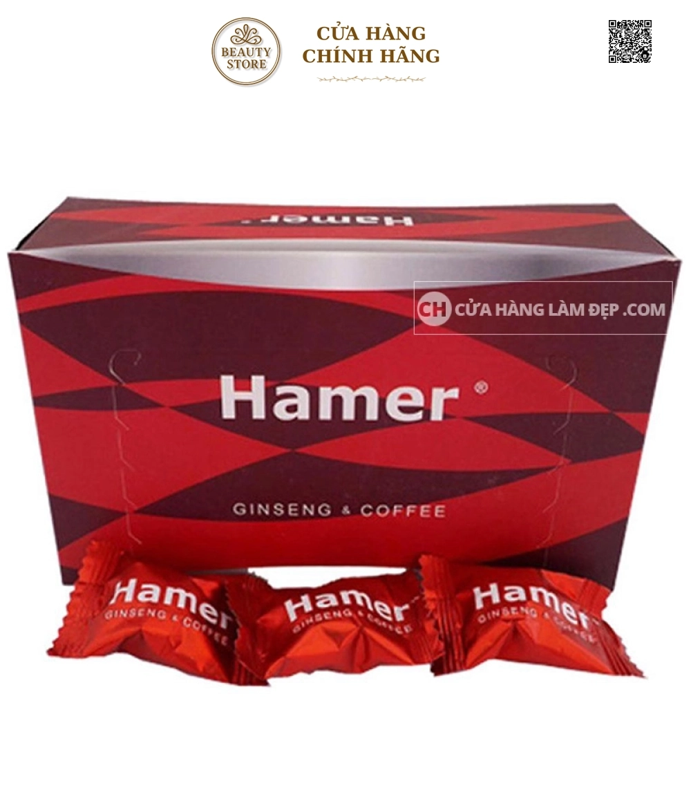 Viên Ngậm Tăng Sinh Lý Hamer Ginseng & Coffee Candy hộp 30 viên