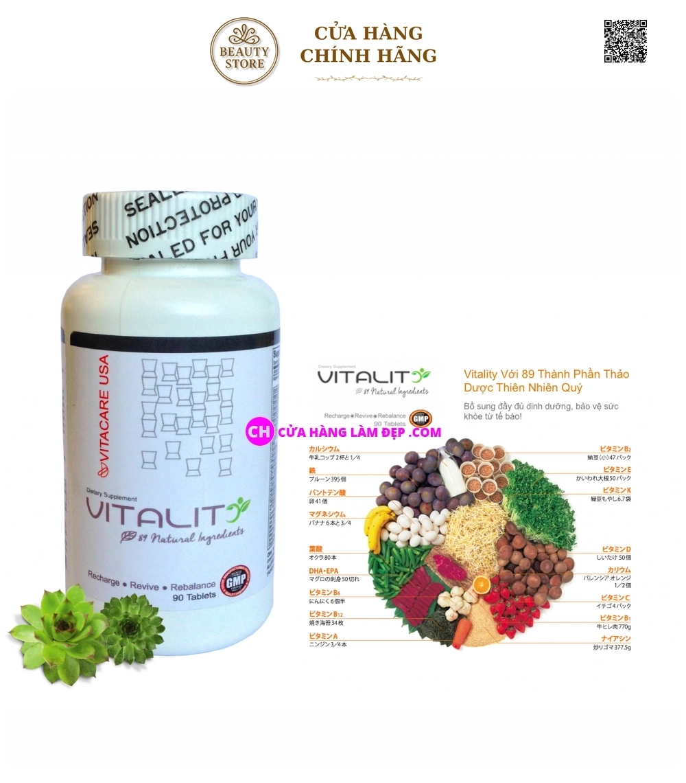 Thực phẩm uống trị bạc tóc, ngừa rụng tóc Vitality 89