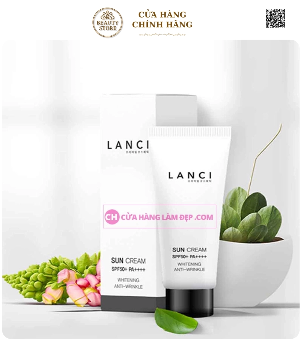 Kem Chống Nắng Bảo Vệ Da Lanci Sun Cream  SPF50+ PA++++ Whitening Anti-Wrinkle