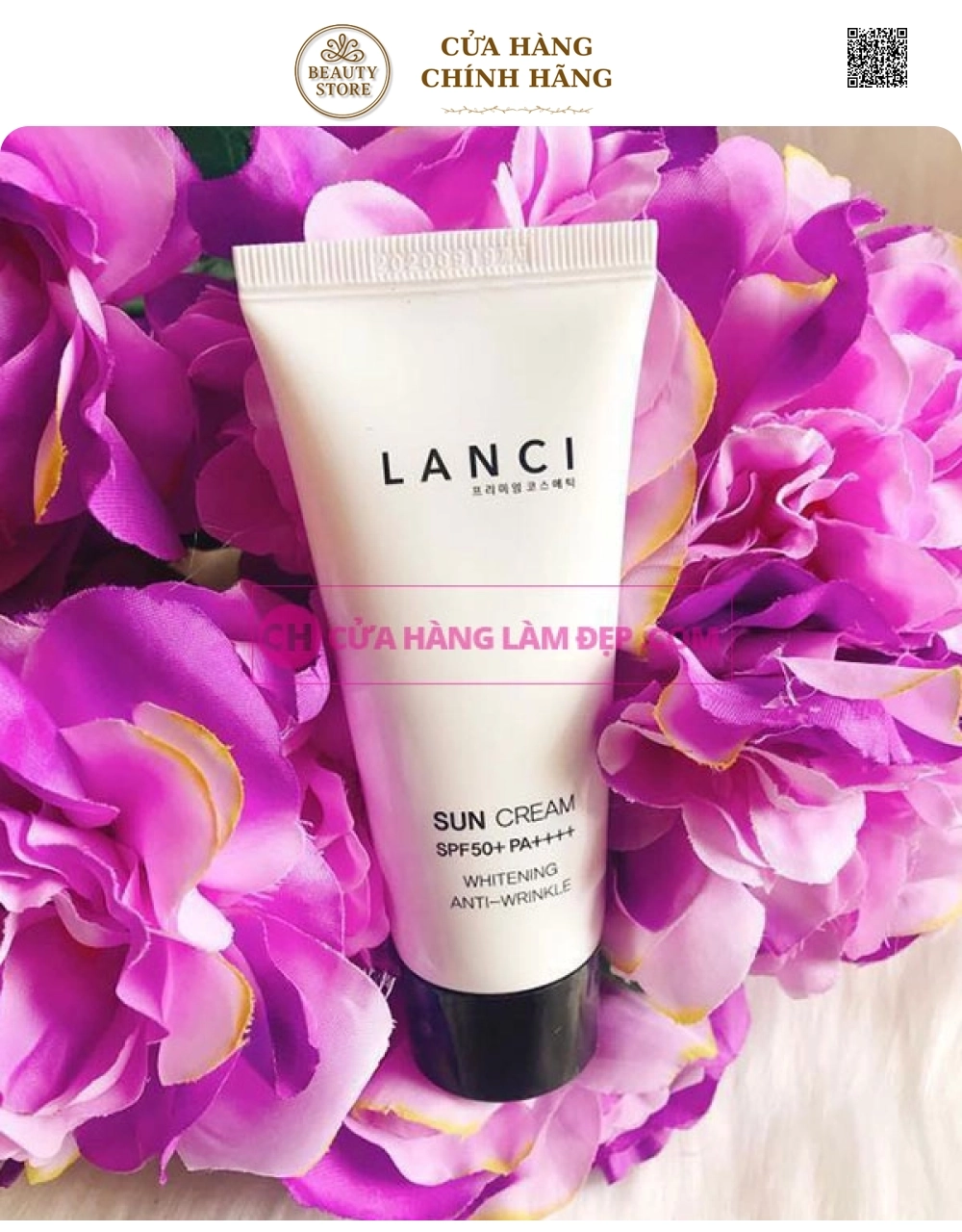 Kem Chống Nắng Bảo Vệ Da Lanci Sun Cream  SPF50+ PA++++ Whitening Anti-Wrinkle