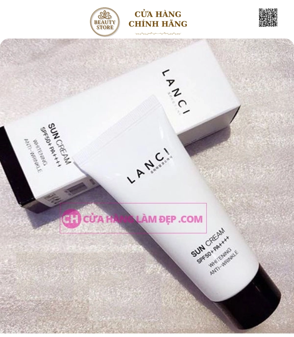 Kem Chống Nắng Bảo Vệ Da Lanci Sun Cream  SPF50+ PA++++ Whitening Anti-Wrinkle