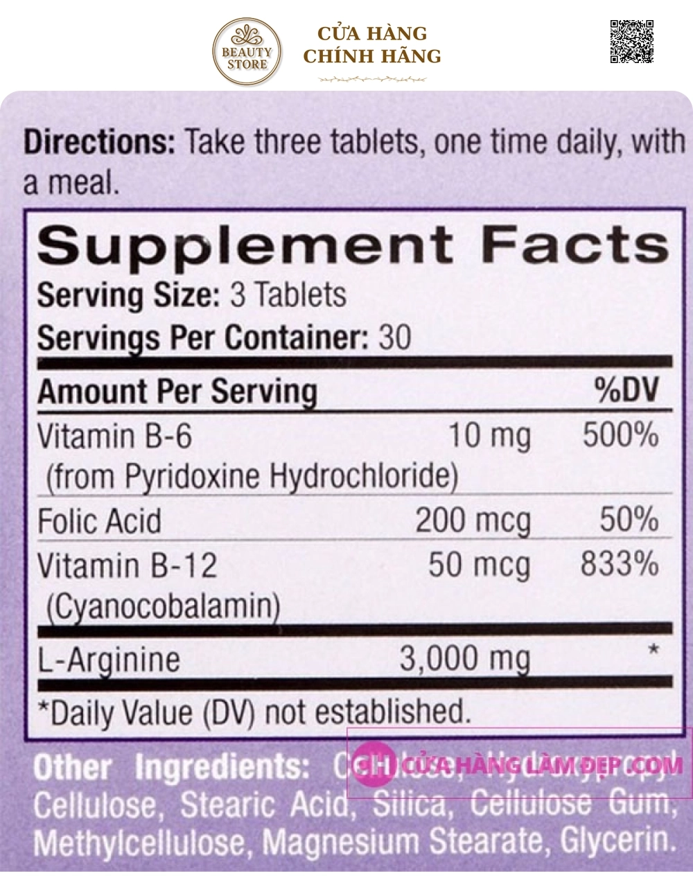 Viên Uống Cải Thiện Sinh Lý Phái Mạnh Natrol L-Arginine 3000mg