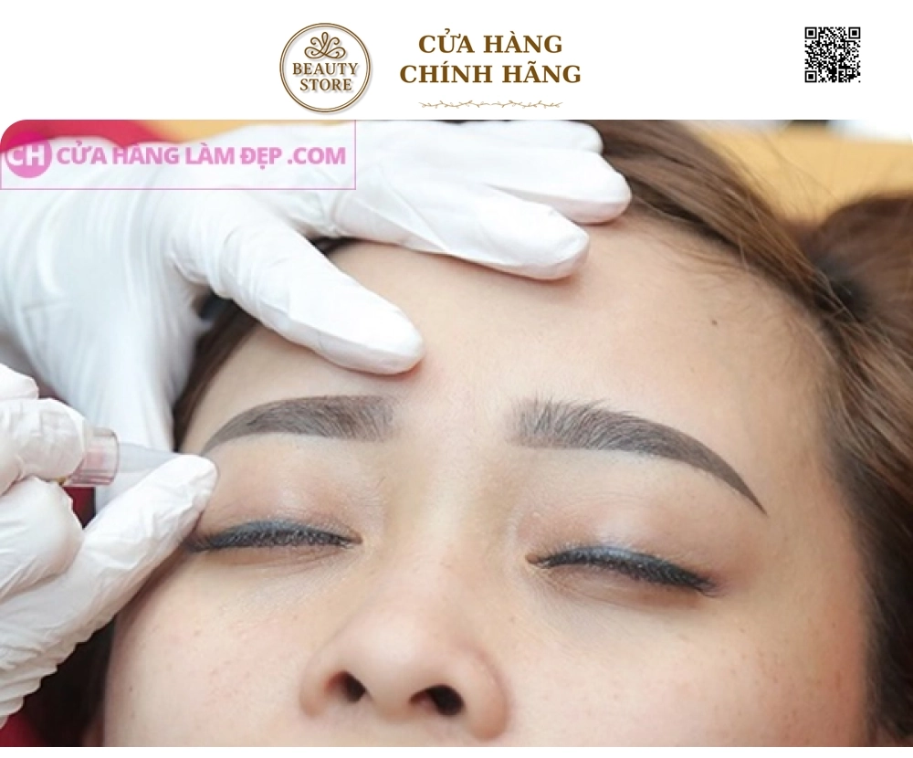 Phun Mày Vi Chạm Hạt Ombre tại Meli Spa
