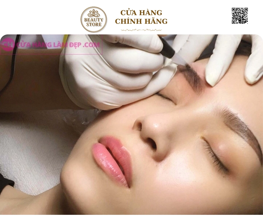Phun Mày Vi Chạm Hạt Ombre tại Meli Spa