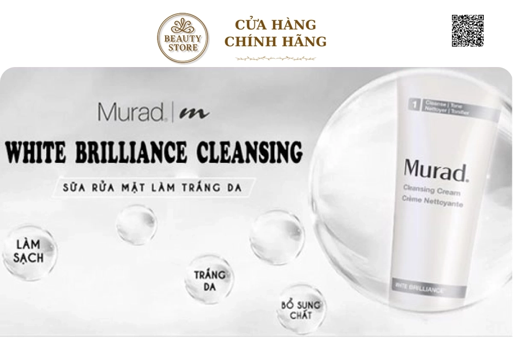 Kem Rửa Mặt Làm Trắng Sáng Da Murad Cleansing Cream White Brilliance