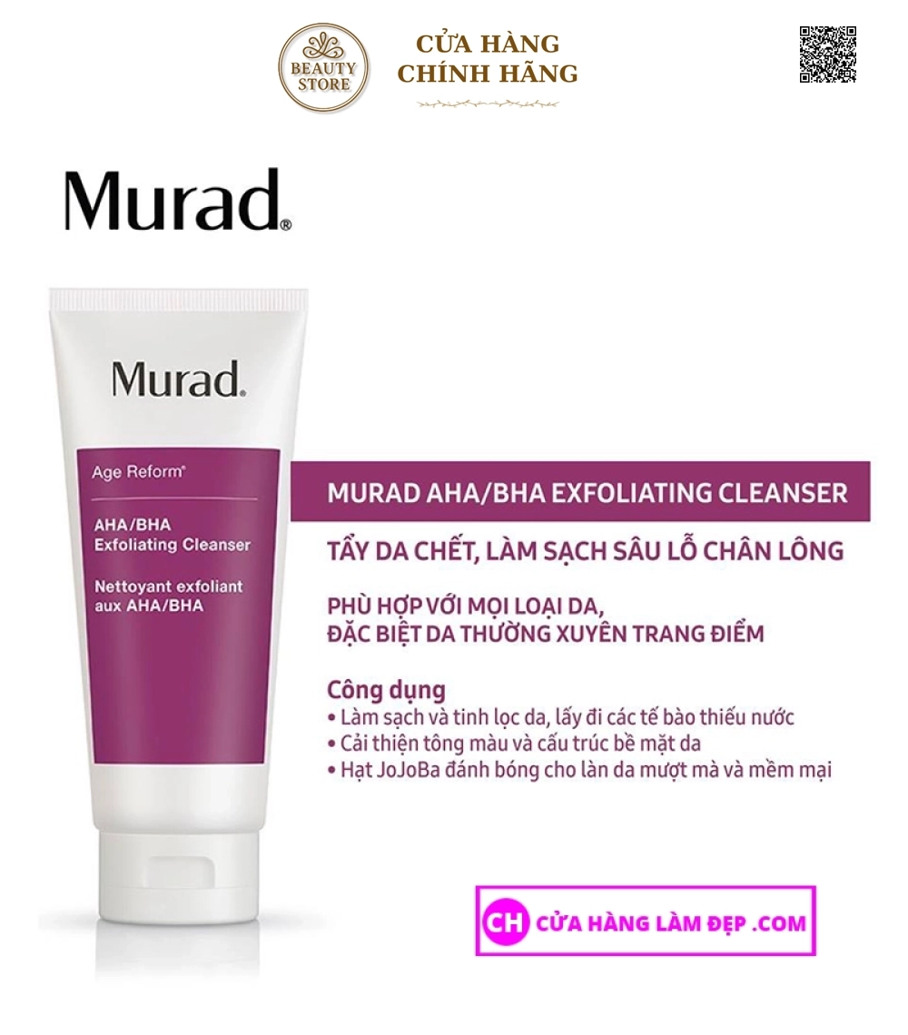 Sữa rửa mặt và tẩy tế bào chết AHA/BHA Exfoliating Cleanser