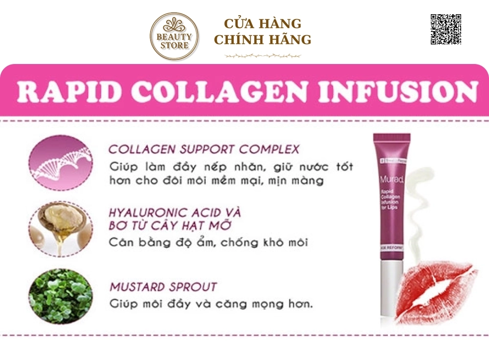 Serum dưỡng môi Collagen Murad Rapid Collagen Infusion For Lips