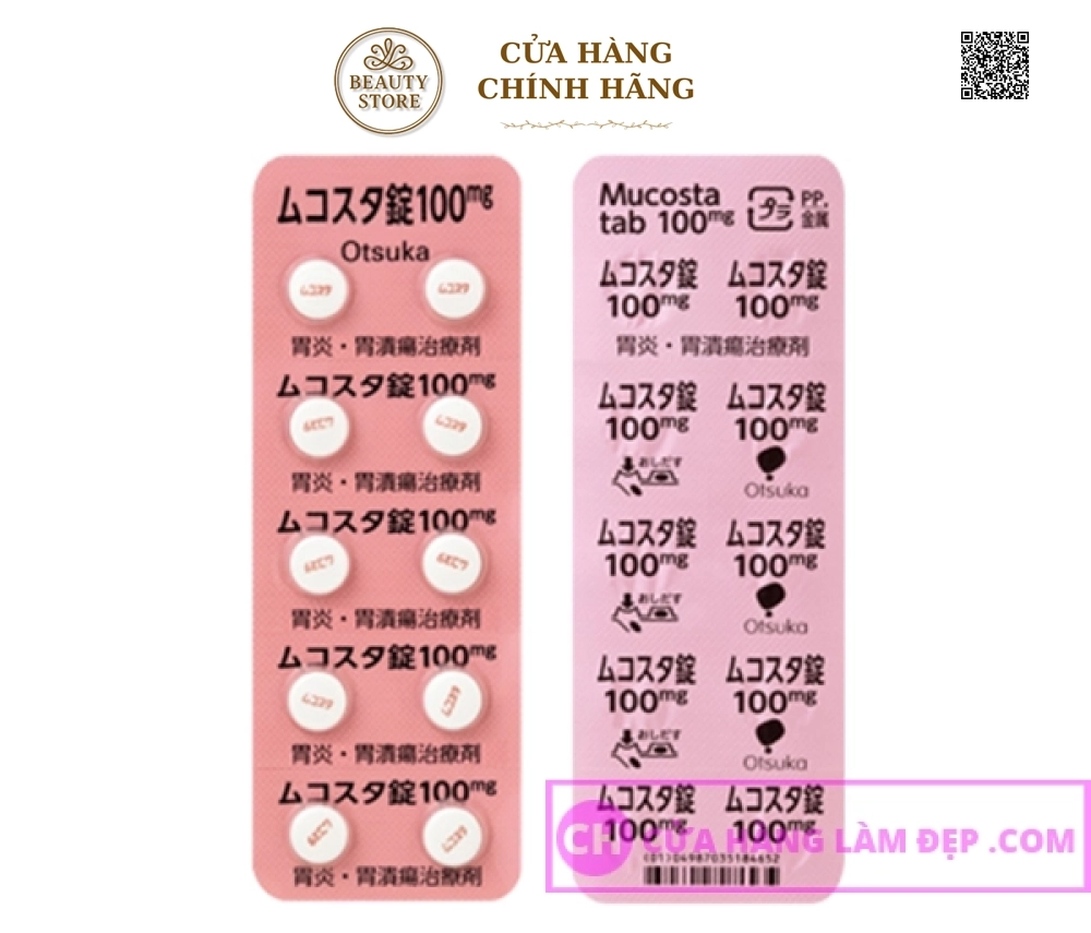 Viên Uống Ngăn Ngừa và Điều Trị Bệnh Dạ Dày Mucosta Tablets 100mg