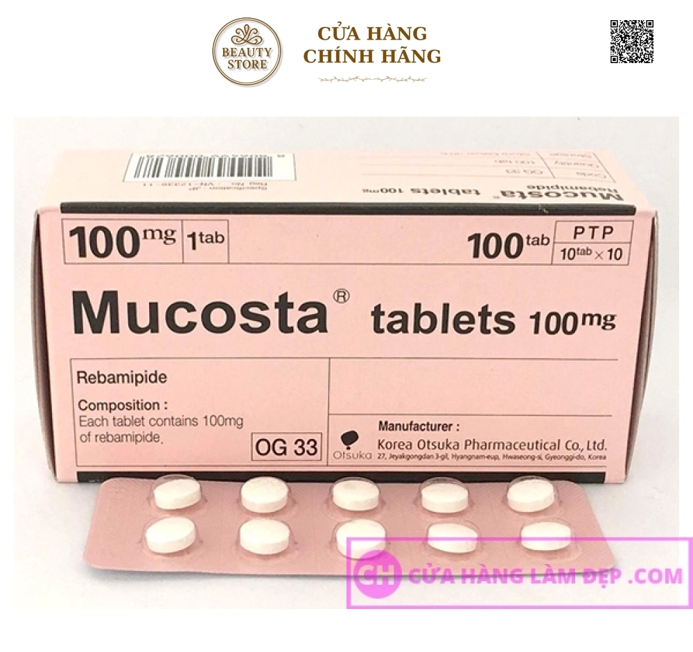 Viên Uống Ngăn Ngừa và Điều Trị Bệnh Dạ Dày Mucosta Tablets 100mg