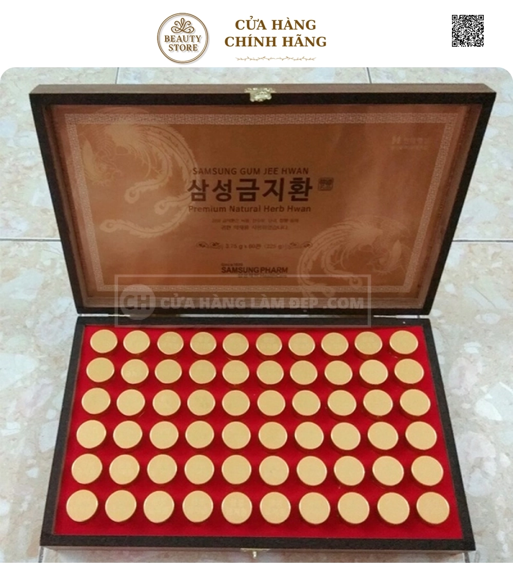 An Cung Ngưu Hoàng Hoàng Samsung Hàn Quốc hộp gỗ 60 viên