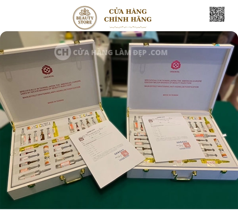 Bộ Truyền Trắng Tuyết Mộc Hoa Oriental Anti Aging Detox Whitening Intravenous