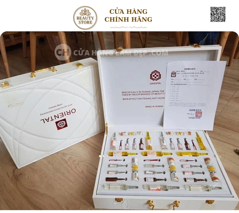 Bộ Truyền Trắng Tuyết Mộc Hoa Oriental Anti Aging Detox Whitening Intravenous