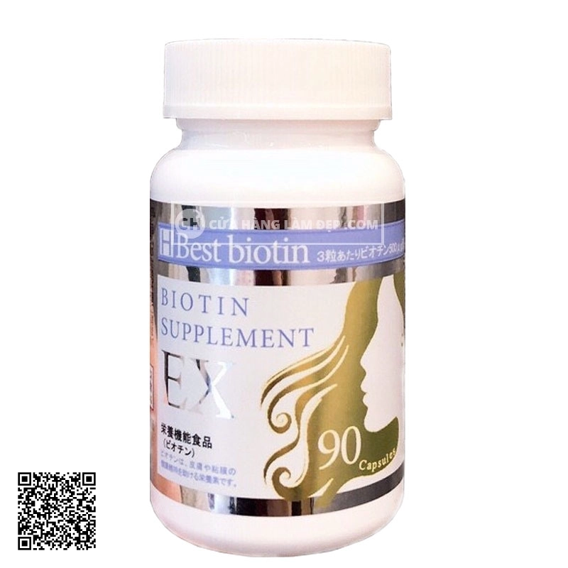 Viên Uống Mọc Tóc Best Biotin Supplement EX 90 Viên Nhật Bản