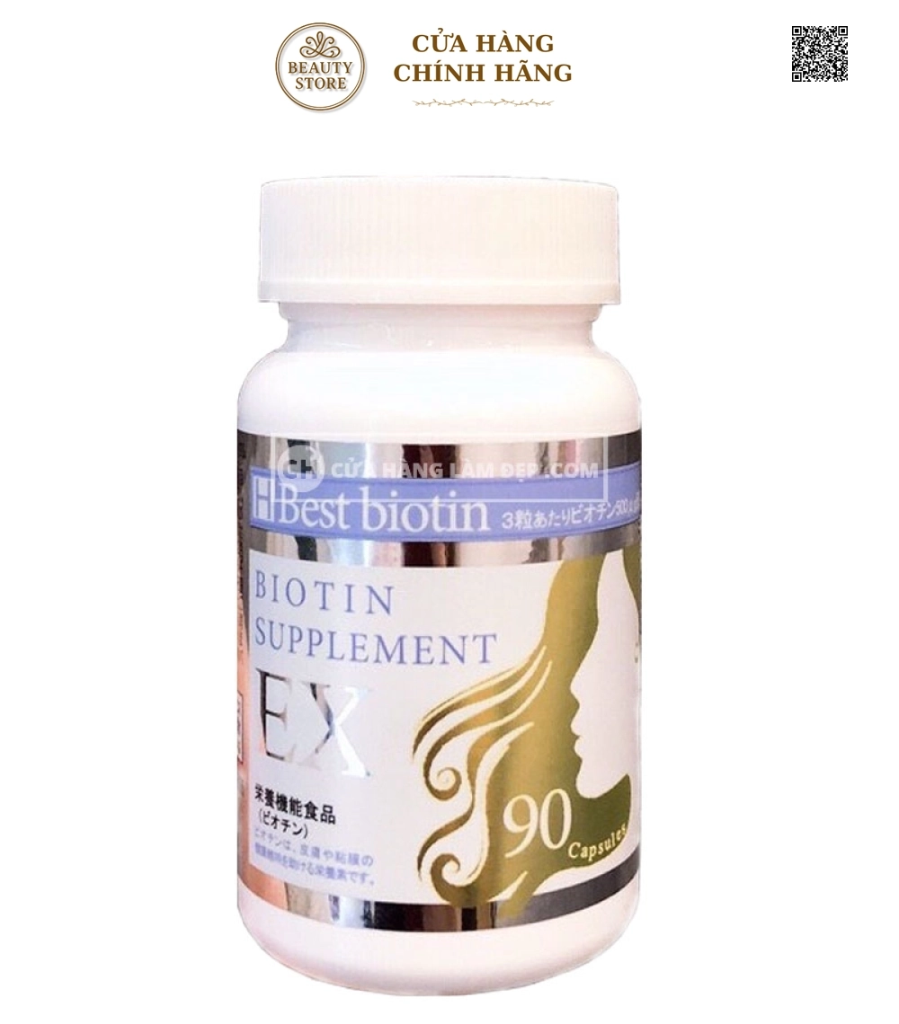 Viên Uống Mọc Tóc Best Biotin Supplement EX 90 Viên Nhật Bản