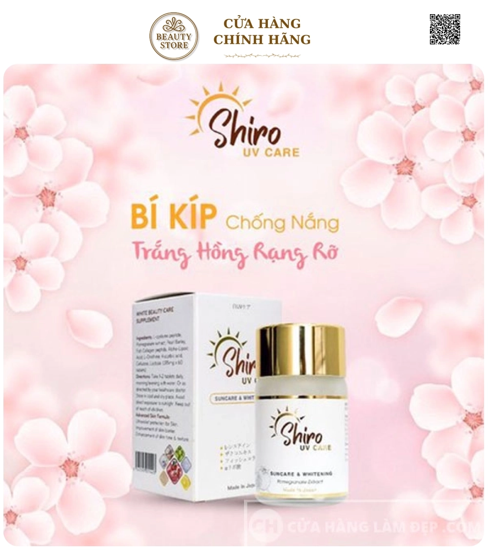 Viên Uống Trắng Da Chống Nắng Shiro UV Care Suncare Whitening