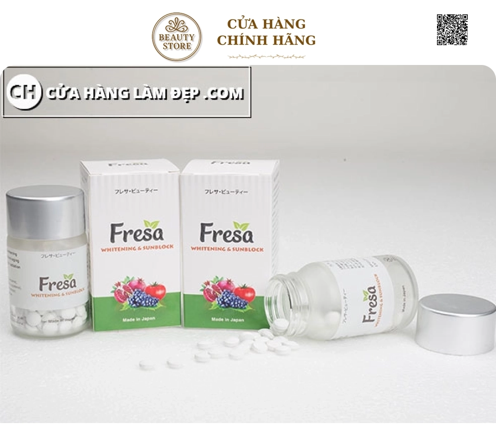 Viên Uống Trắng Da Chống Nắng Fresa Whitening & Sunblock