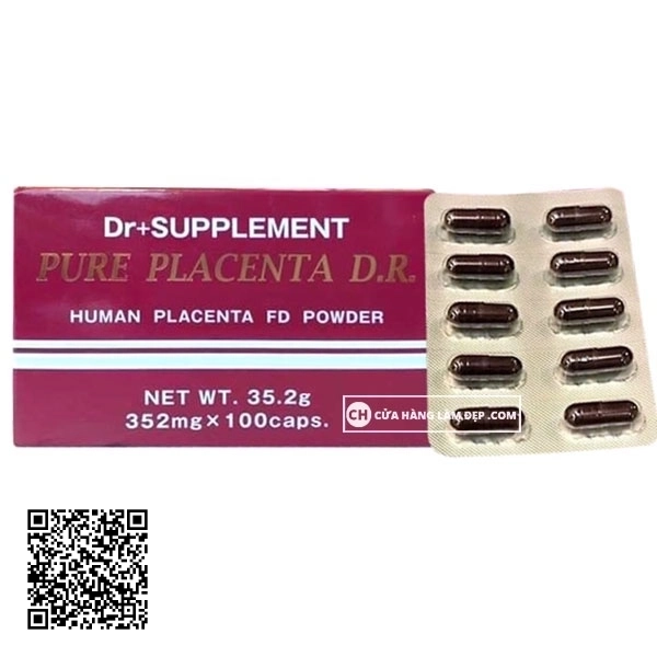 Viên Uống Tế Bào Pure Placenta D.R Dr+Supplement Nhật Bản (100 Viên X 352 Mg)