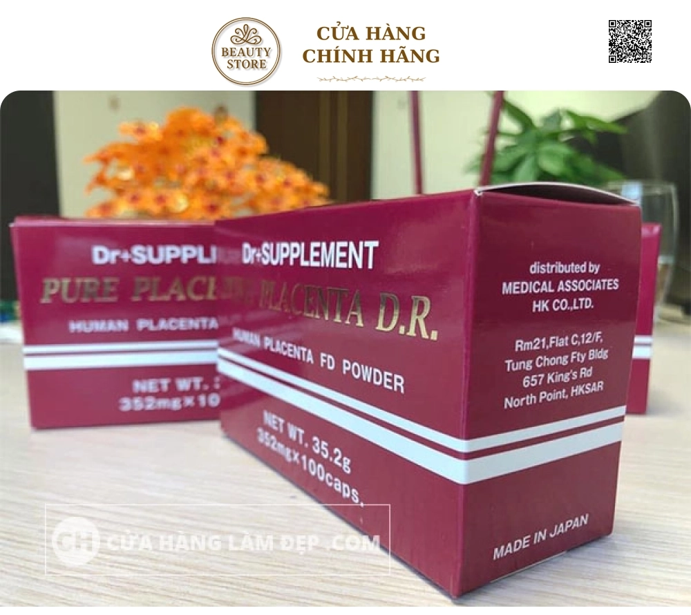 Viên Uống Tinh Chất Tế Bào Pure Placenta D.R (100 Viên X 352 Mg) Nhật Bản
