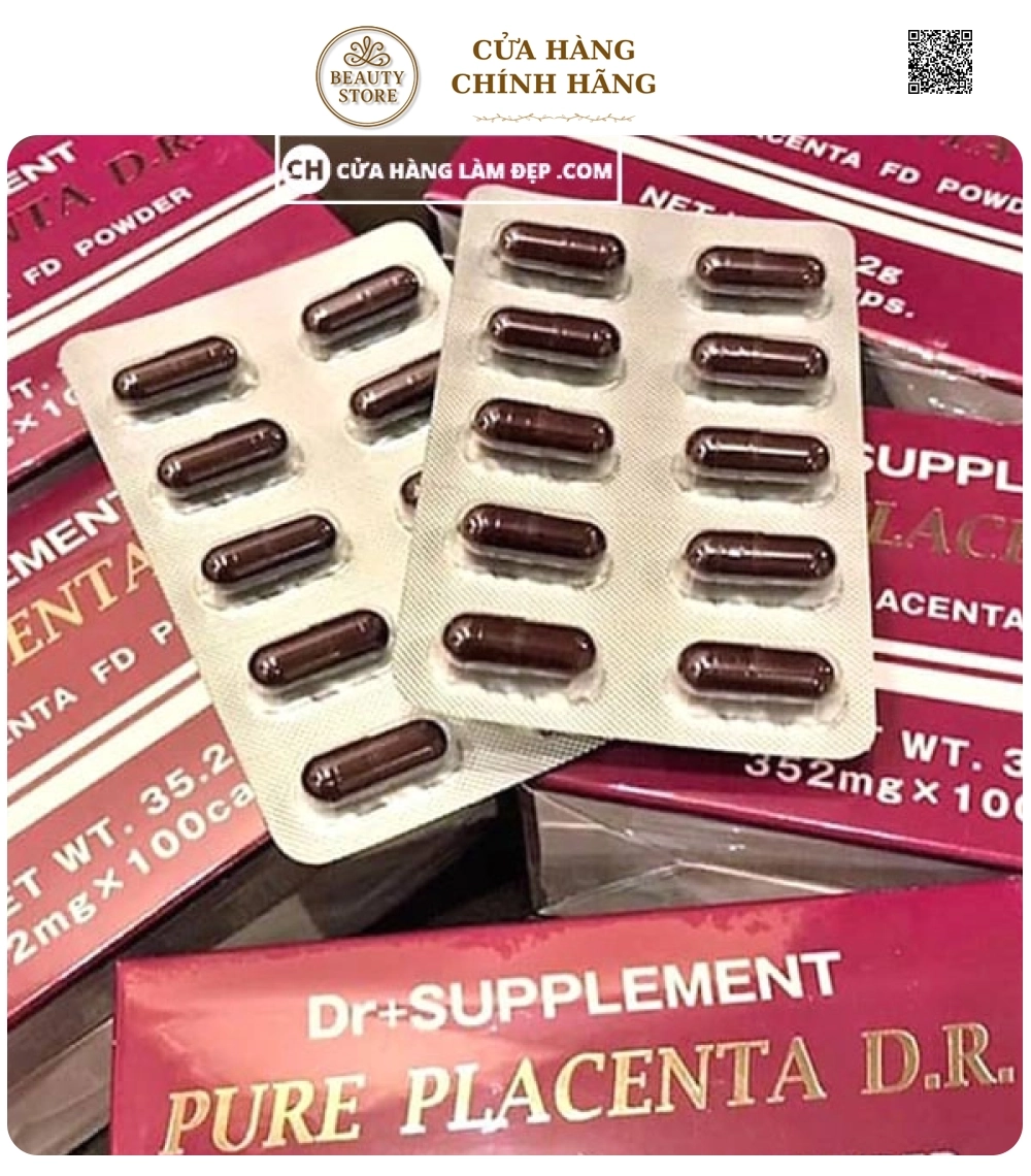 Viên Uống Tinh Chất Tế Bào Pure Placenta D.R (100 Viên X 352 Mg) Nhật Bản