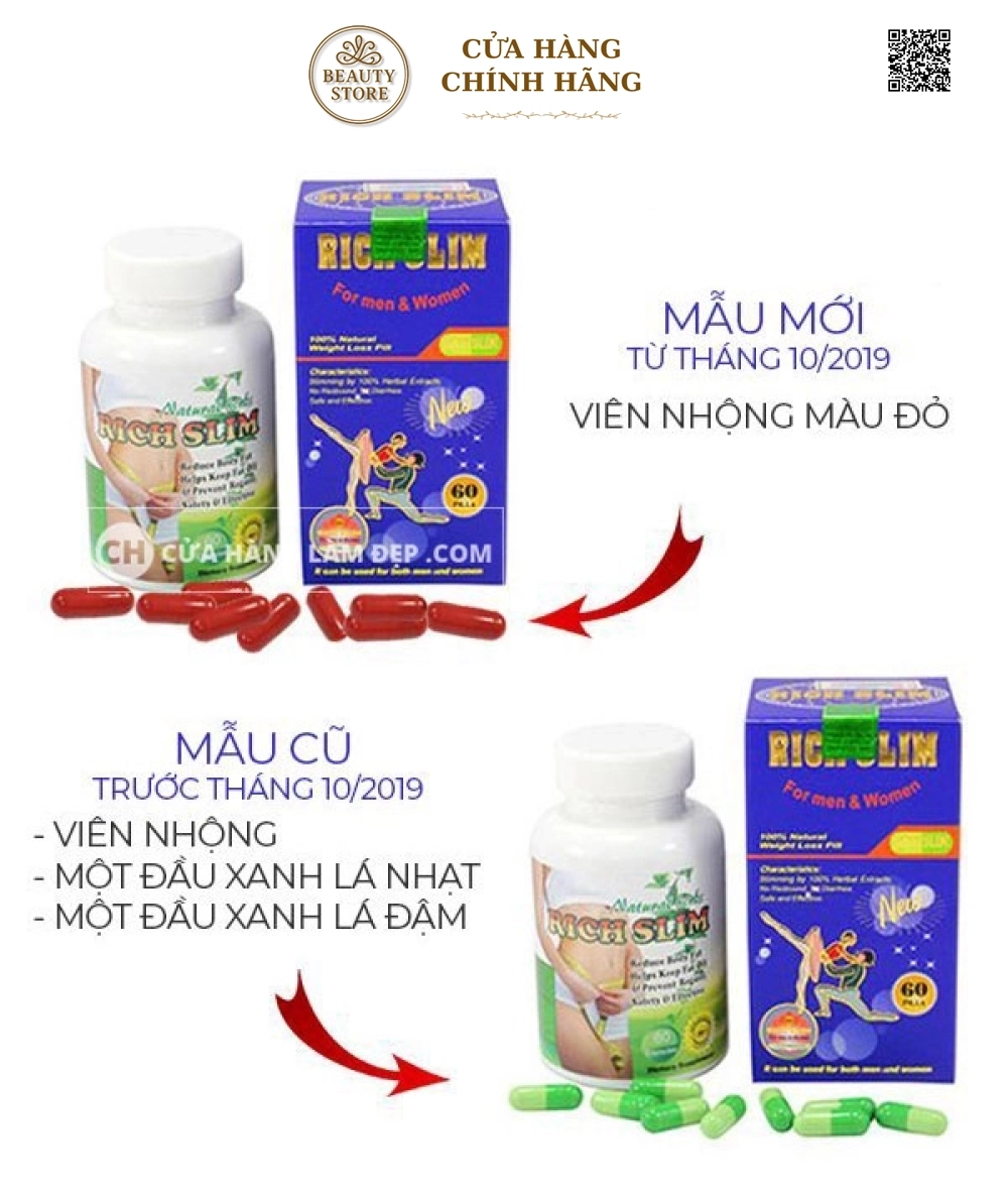 Viên Uống Rich Slim USA Mẫu Mới 2019